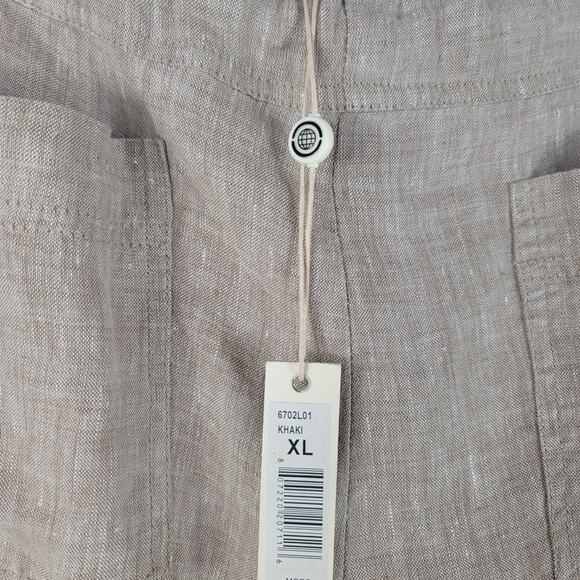 Max Studio 100% Linen Khaki Work Business Casual Women's Pants XL NWT MSRP $98 - Picture 3 of 4